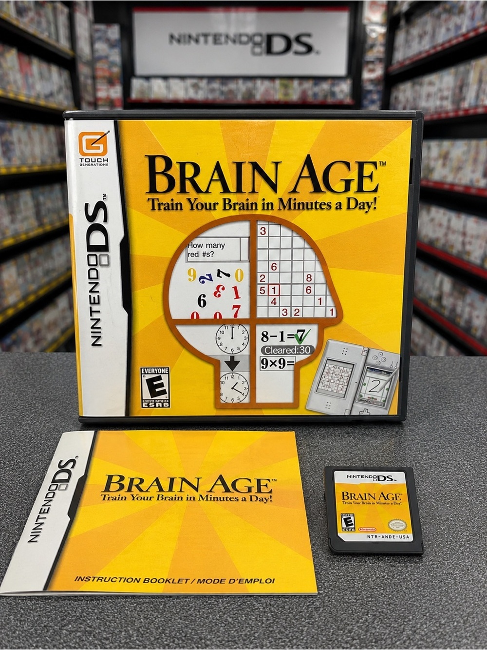 Brain Age: Train Your Brain in Minutes a Day! Nintendo DS Complete CIB Tested